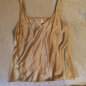 Elegant Gold Satin Women's Top